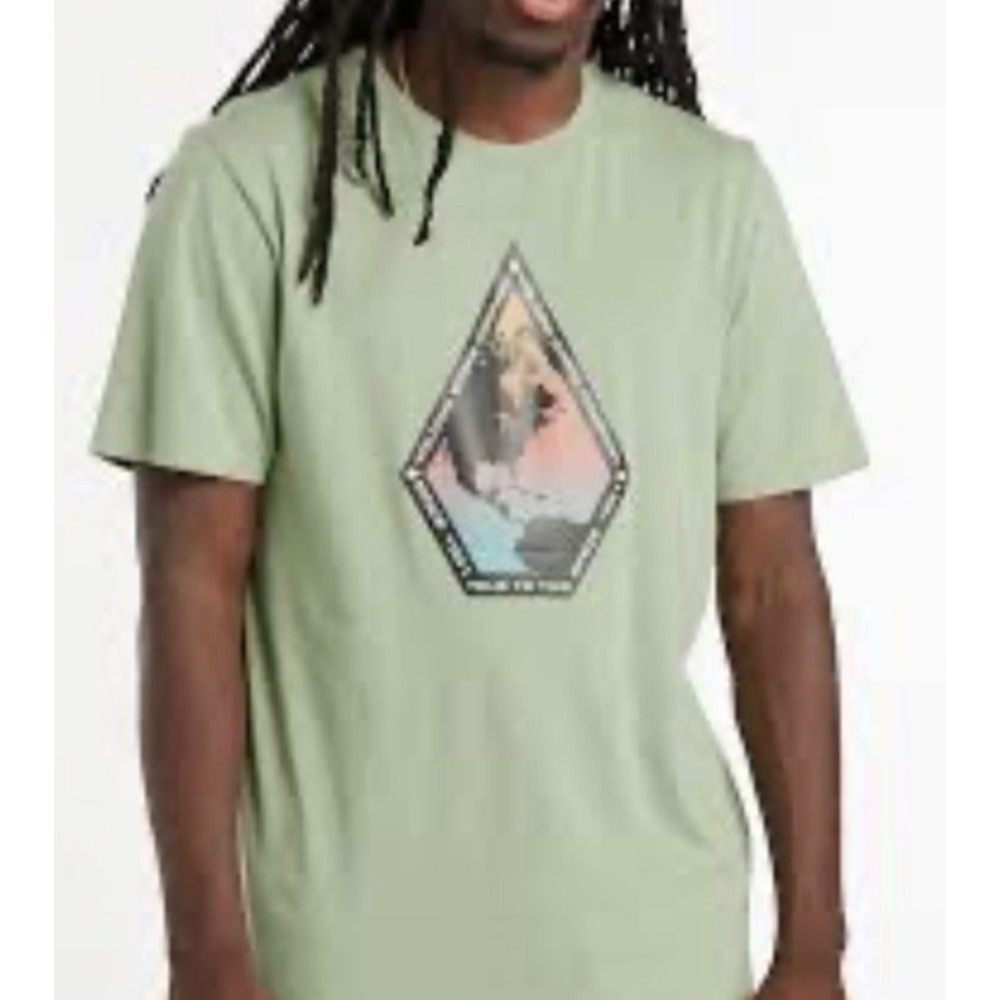 Volcom L94855 Mens Basil Green 'Global Stone' Short Sleeve Tee Size Large‎ - Picture 3 of 3